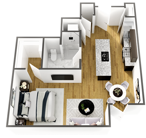 Sweet Floor Plan at Wesmont, Indianapolis, 46202